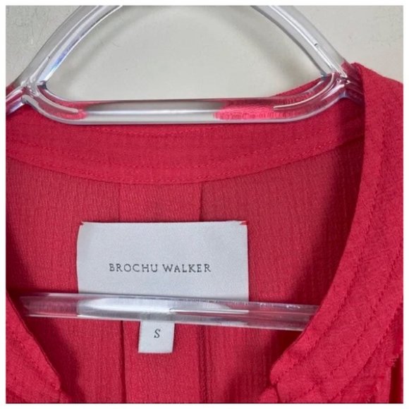 Brochu Walker The Francine Dress in Vermillion Pink - Picture 3 of 4